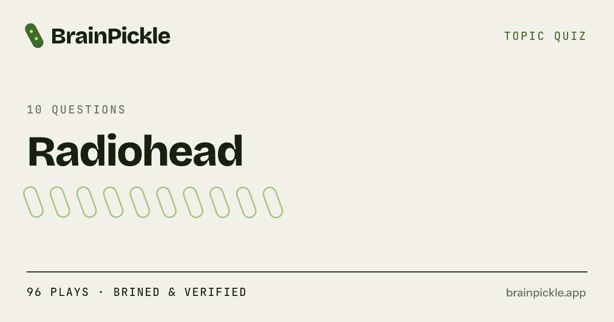 48 Radiohead Trivia Questions and Answers